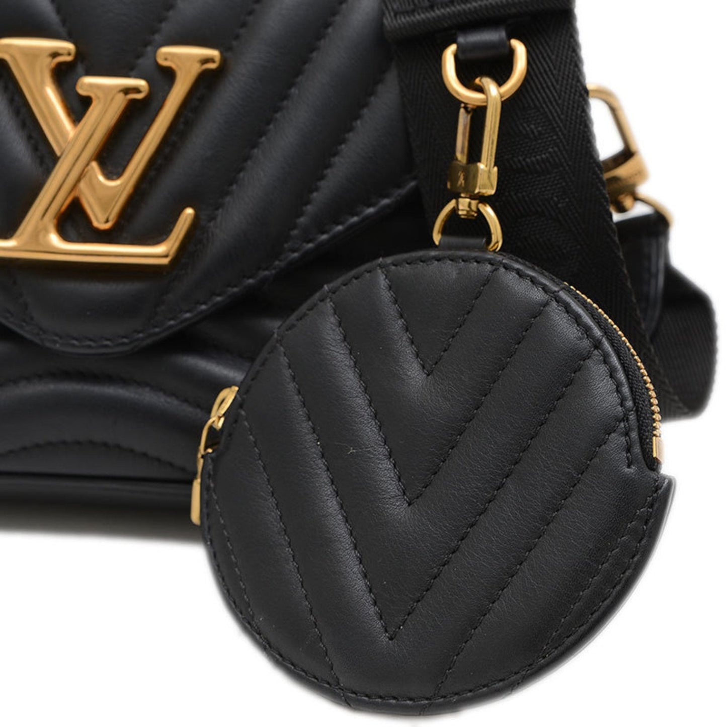 Louis Vuitton Black Leather Pochette Shoulder Bag