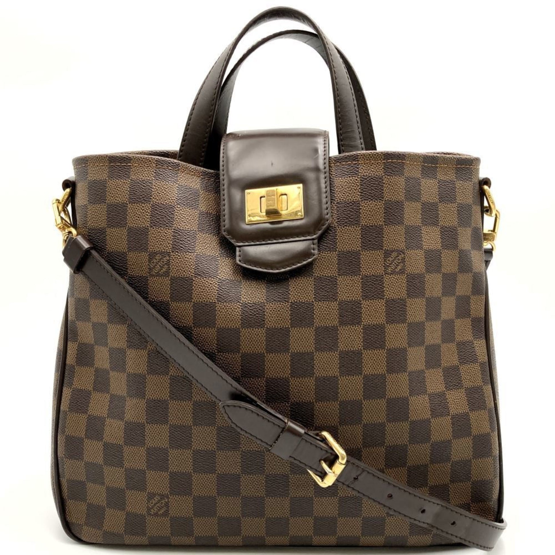 Louis Vuitton Brown Damier Canvas Handbag Shoulder Bag ()