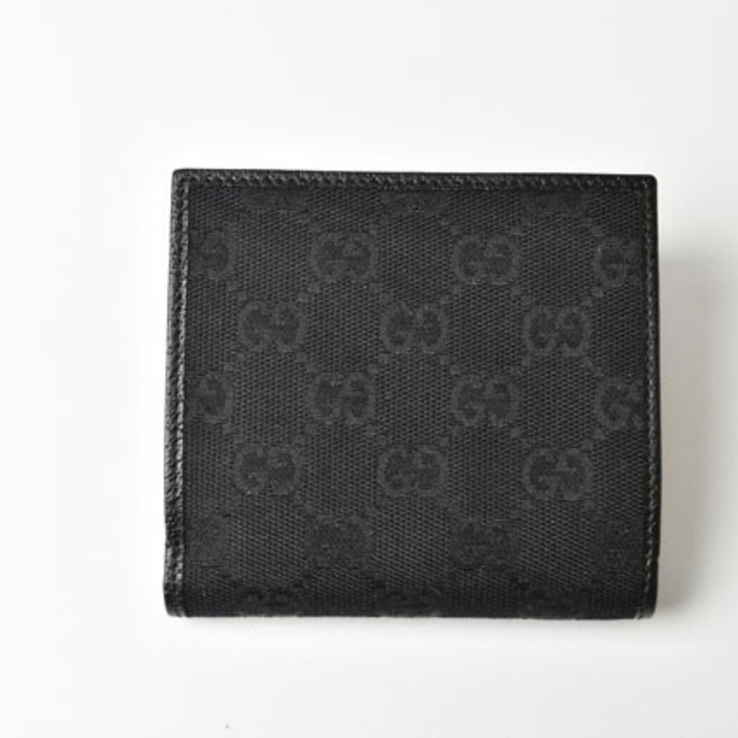 Gucci Black Gg Canvas Wallet (Bi-Fold)