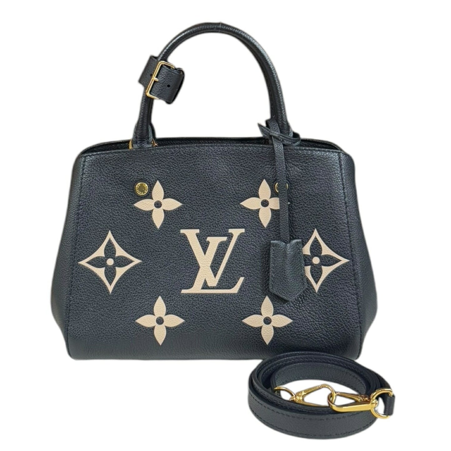 Louis Vuitton Monogram Empreinte Beige Black Monogram Empreinte Shoulder Bag ()