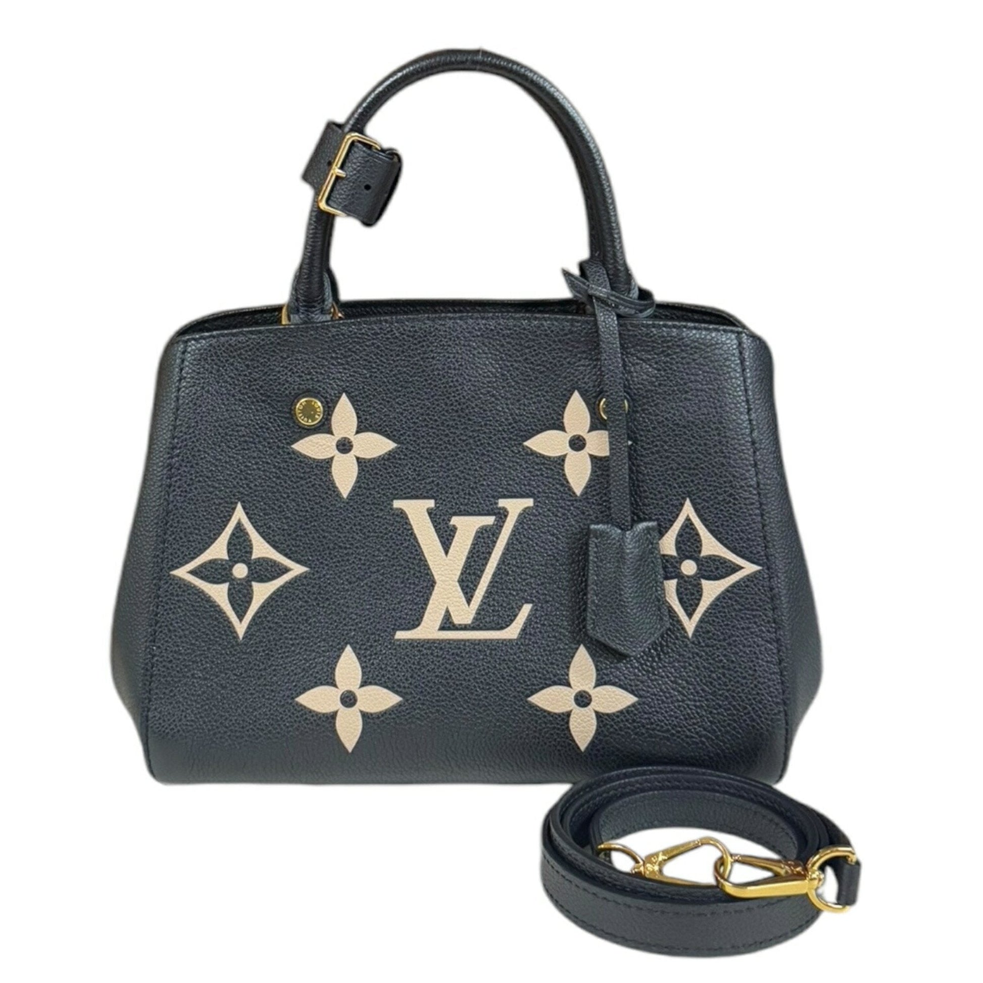 Louis Vuitton Monogram Empreinte Beige Black Monogram Empreinte Shoulder Bag ()