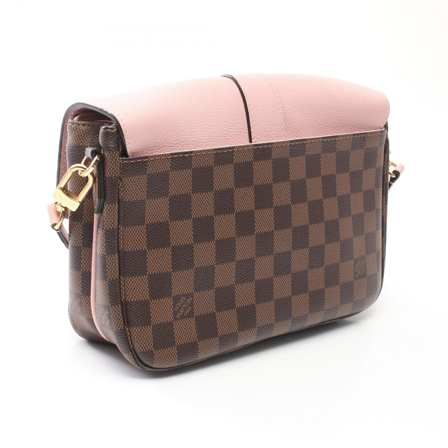Louis Vuitton Brown Pink Coated Canvas Leather Shoulder Bag
