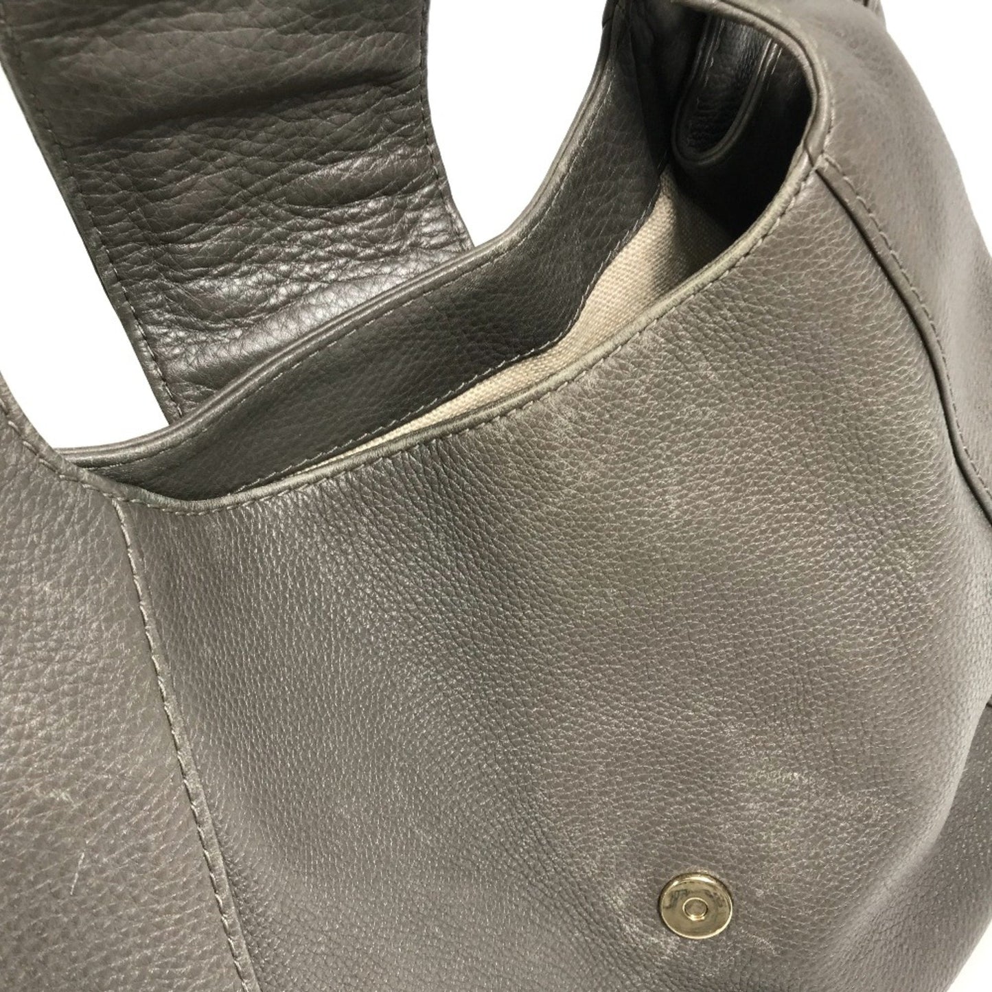 Gucci Gray Leather Tote Bag