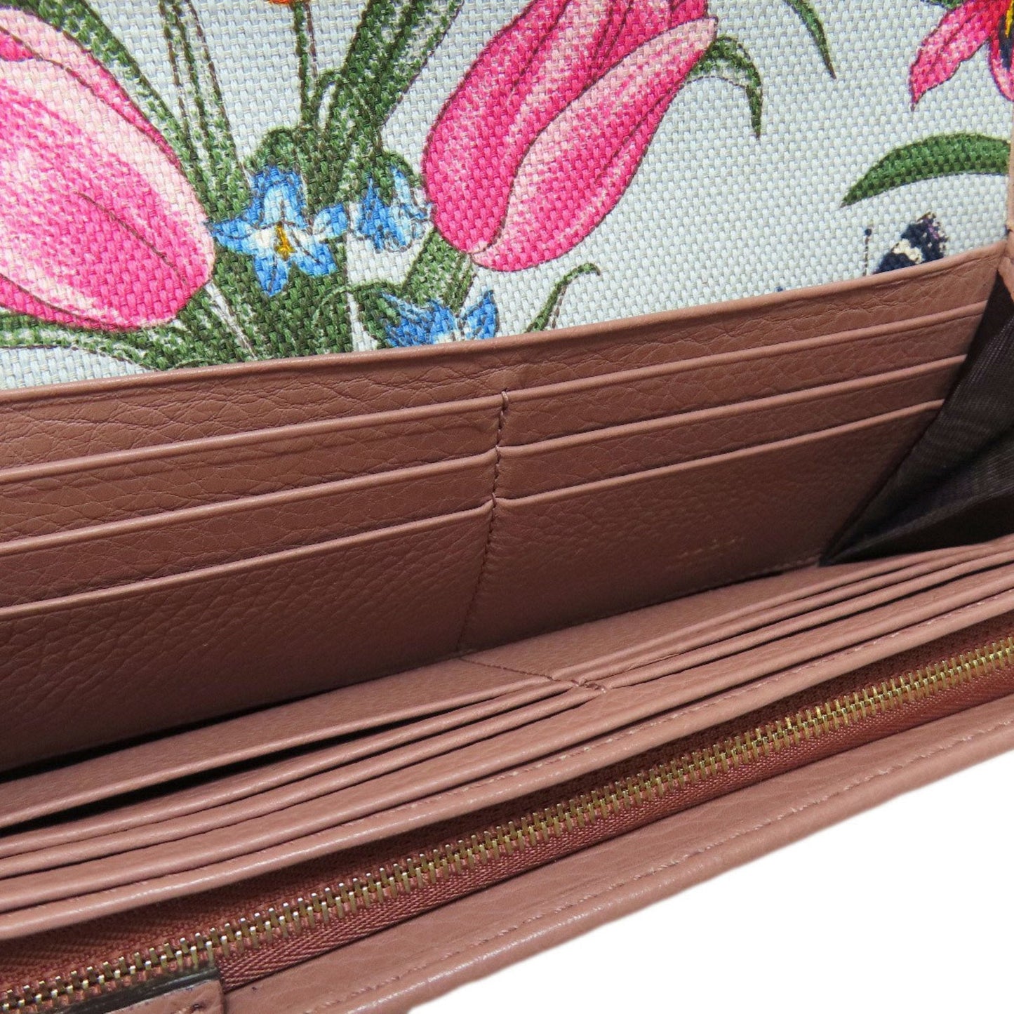 Gucci Beige Brown Pink Leather Coin Purse/Coin Case