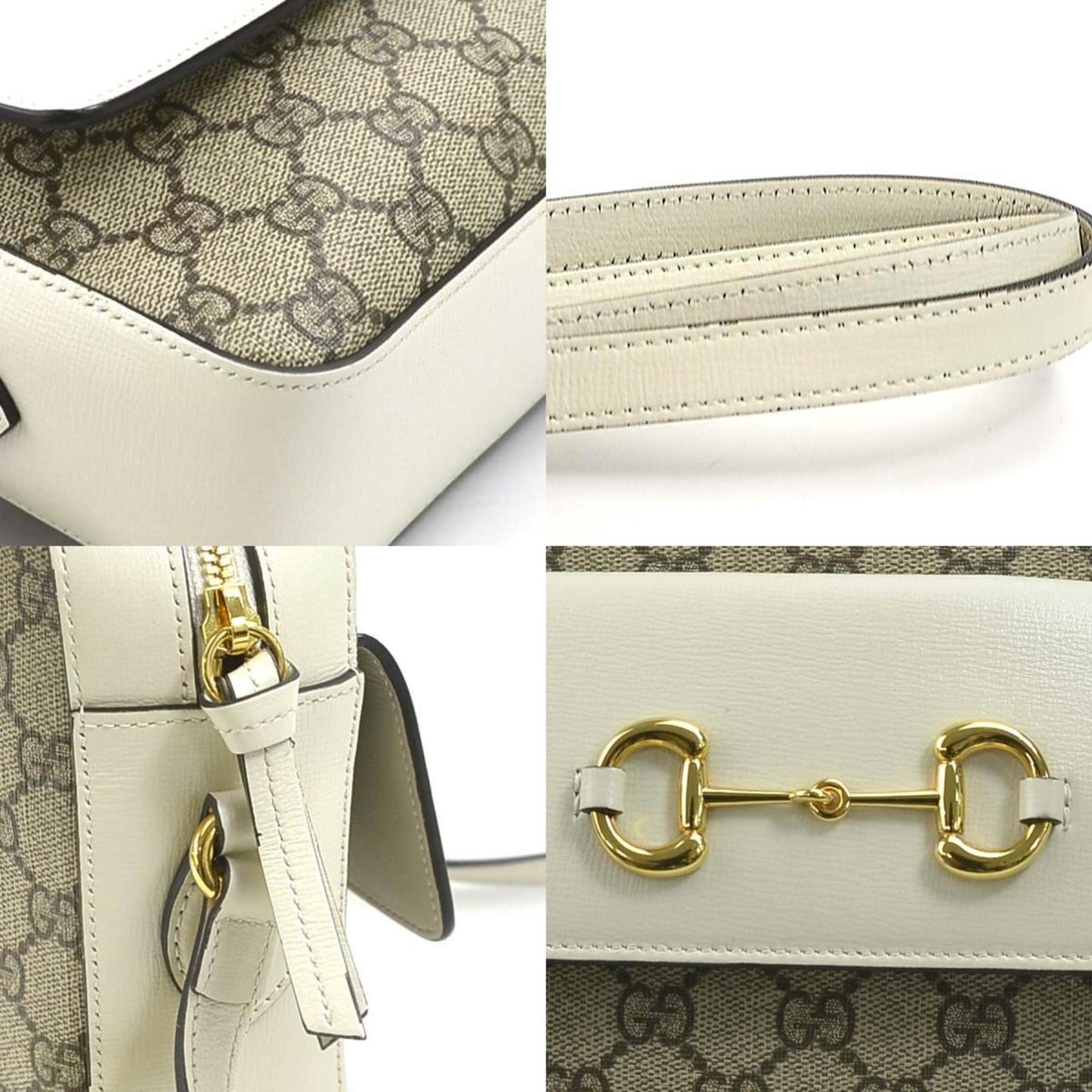 Gucci Beige White Gg Supreme Handbag