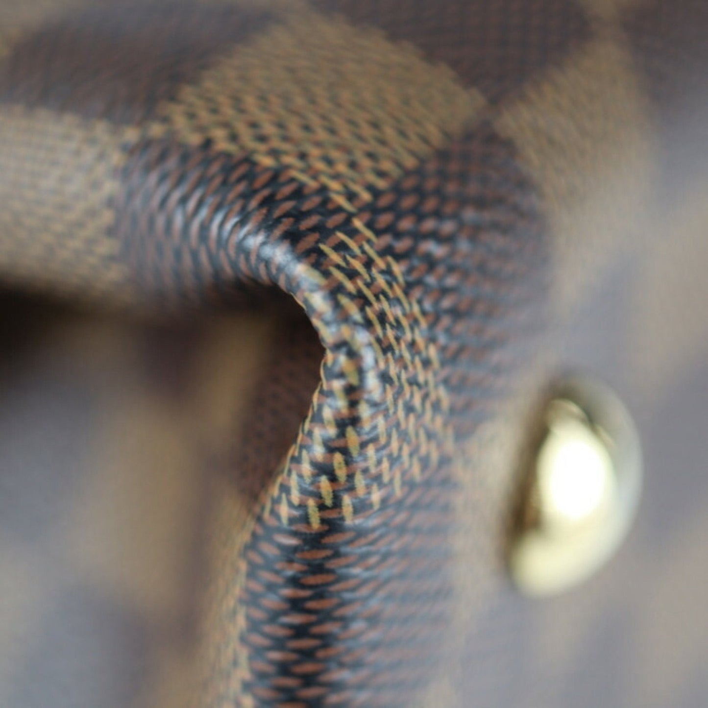 Louis Vuitton Brown Damier Canvas Handbag Shopping Bag Shoulder Bag Tote Bag