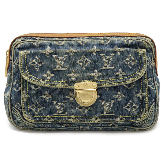 Louis Vuitton Blue Monogram Denim Fanny Pack Shoulder Bag ()