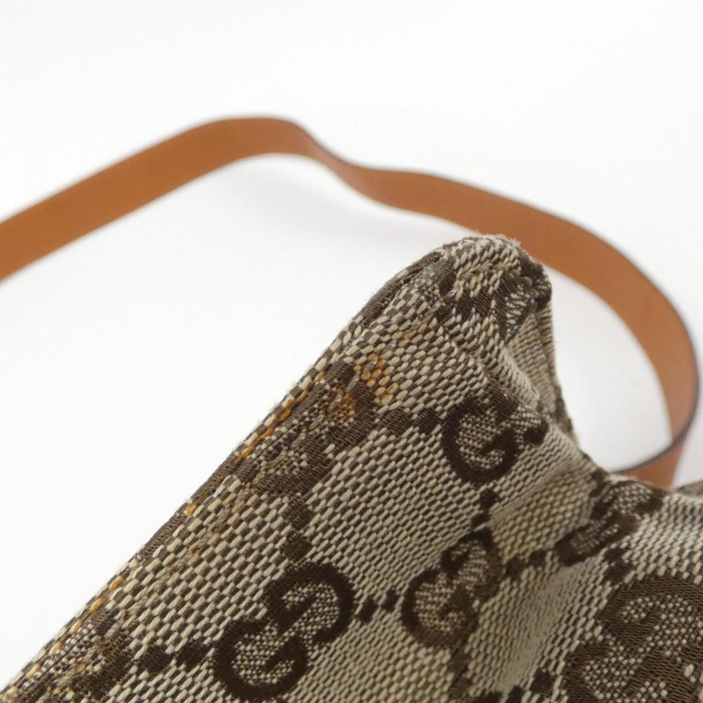 Gucci Beige Orange Gg Canvas Shoulder Bag