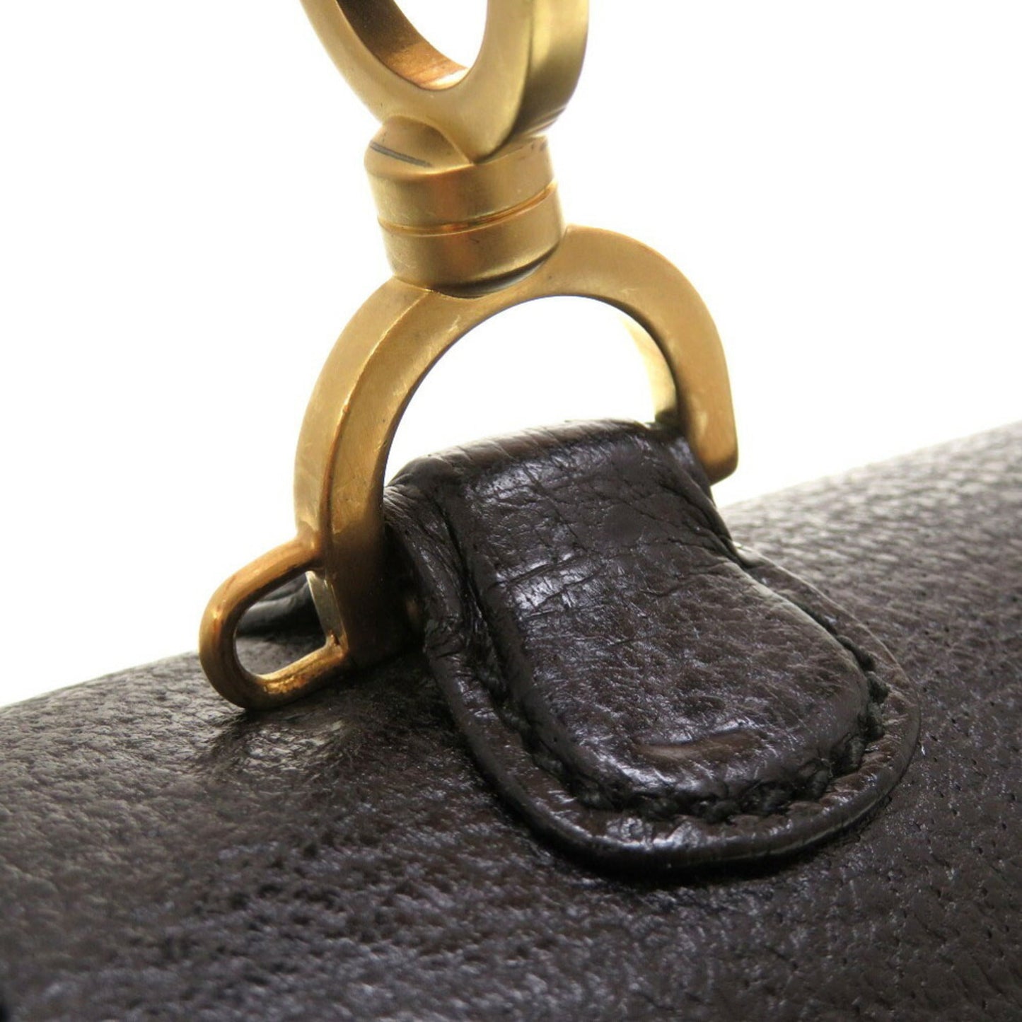 Gucci Black Bamboo Handbag