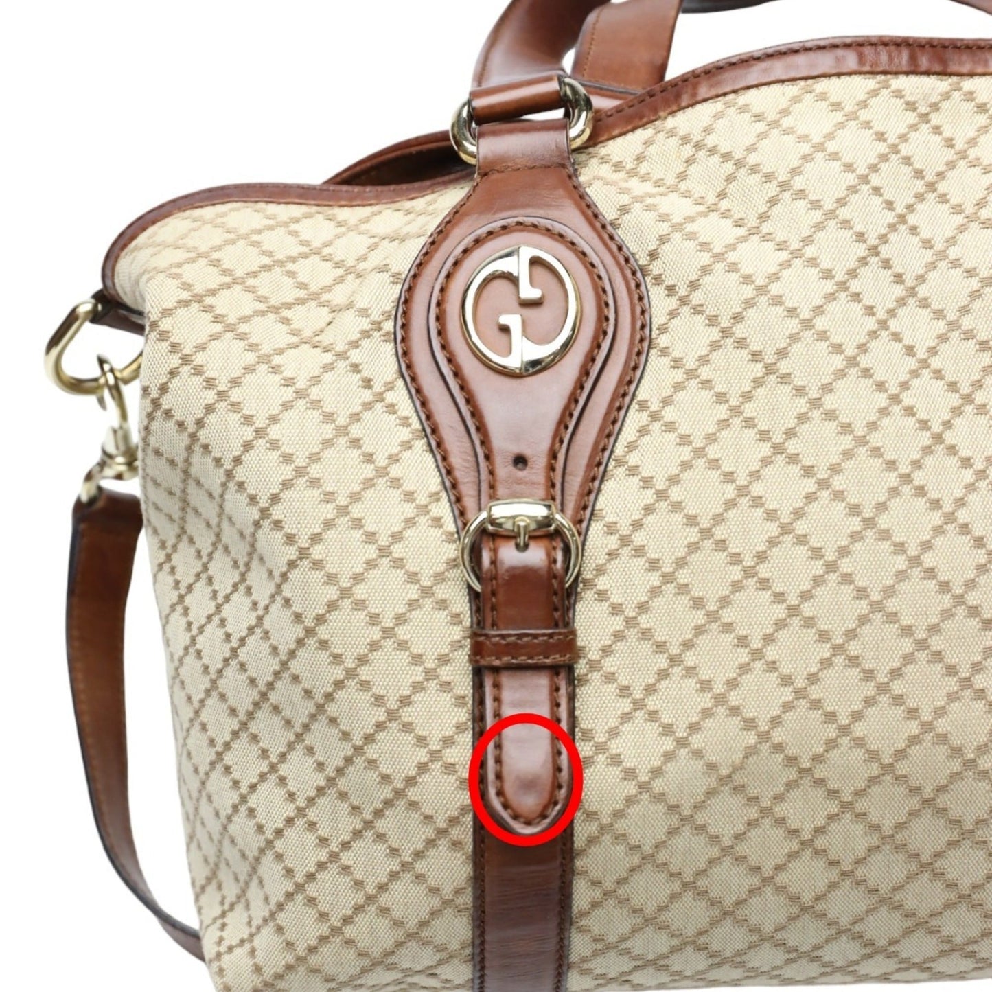 Gucci Brown Canvas Shoulder Bag Tote Bag