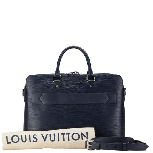 Louis Vuitton Navy Navy Blue Leather Shoulder Bag ()