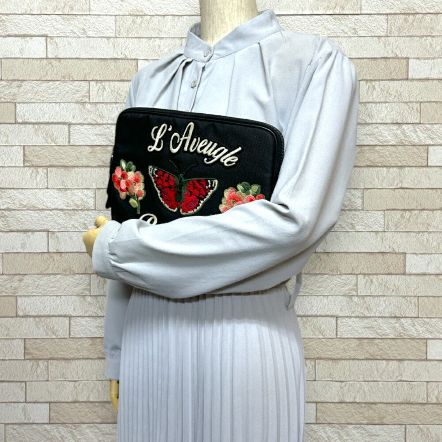 Gucci Black Canvas Clutch Bag