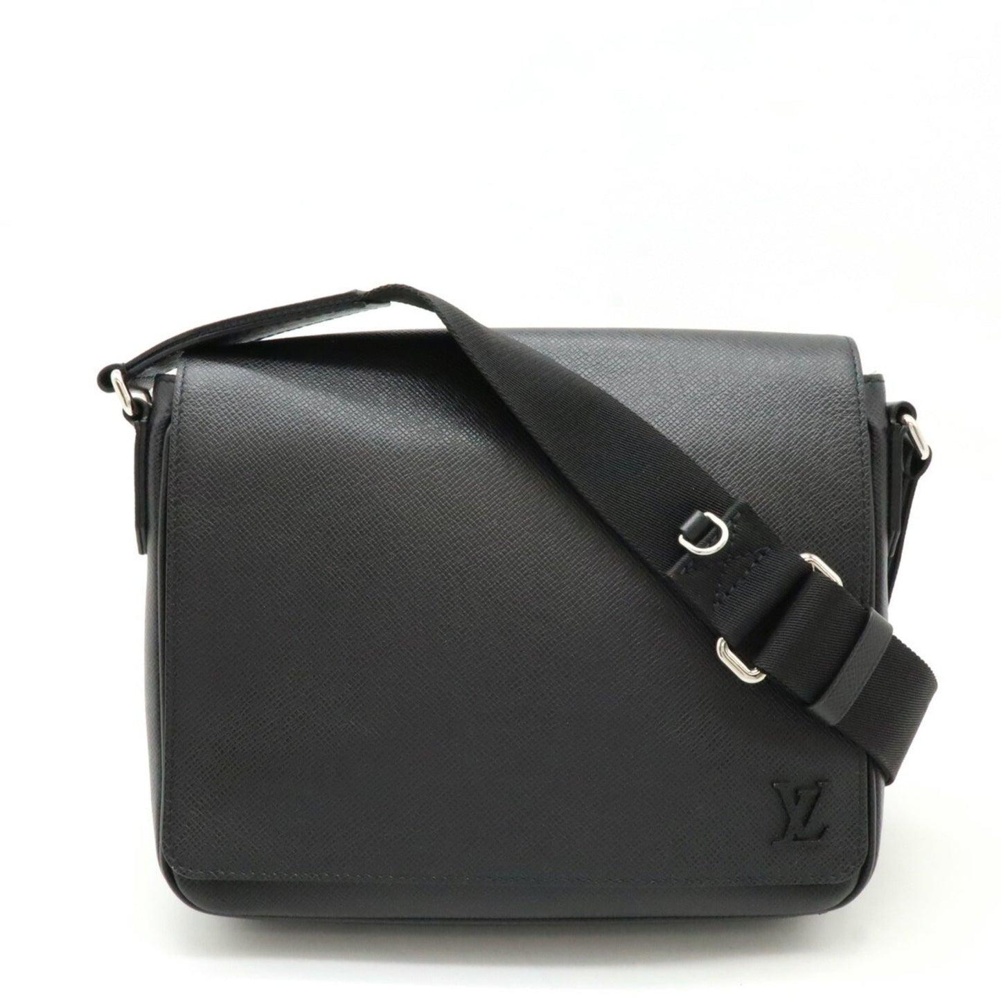 Louis Vuitton Black Noir Taiga Leather Shoulder Bag