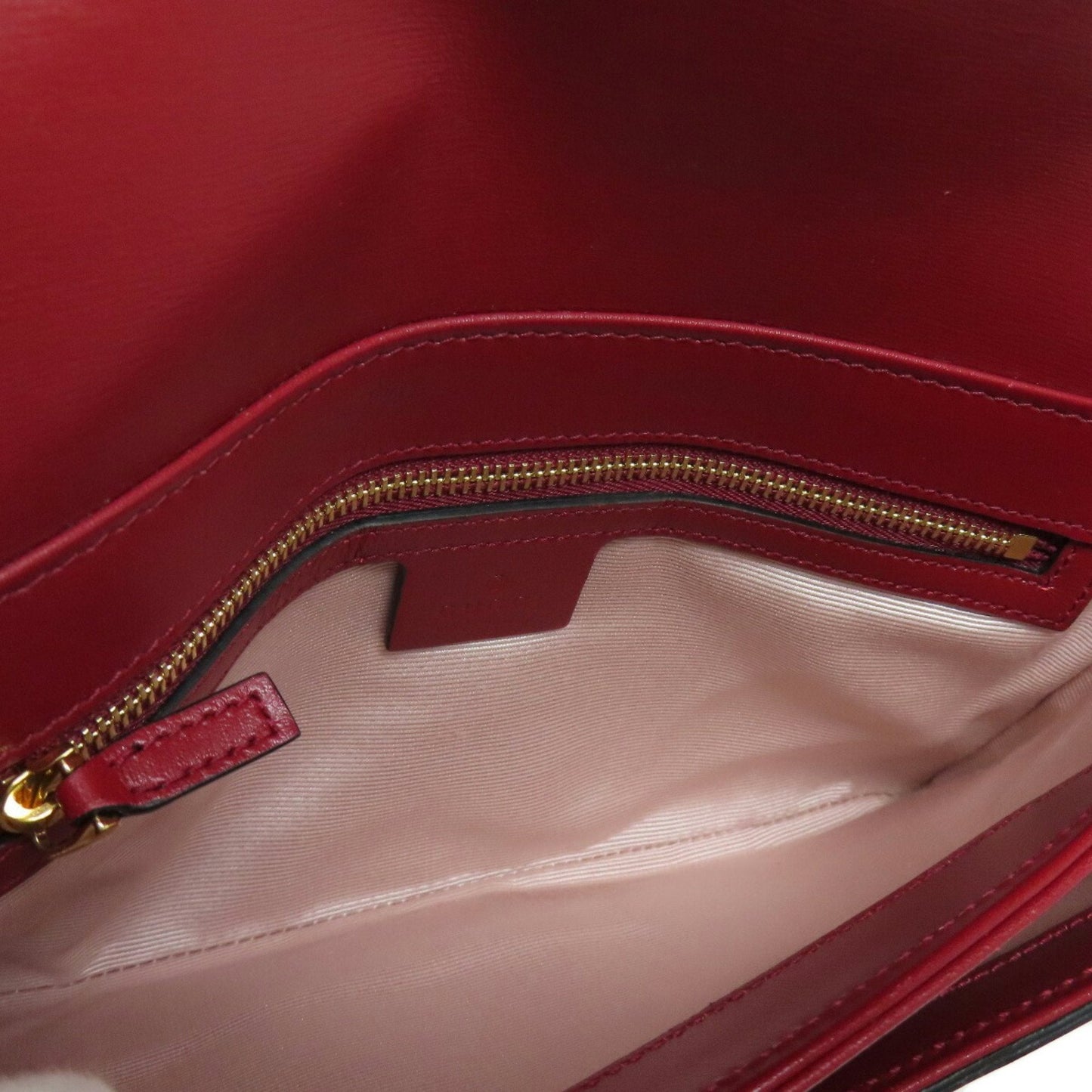 Gucci Red Color Leather Shoulder Bag