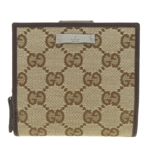 Gucci Brown Canvas Leather Wallet (Bi-Fold) ()