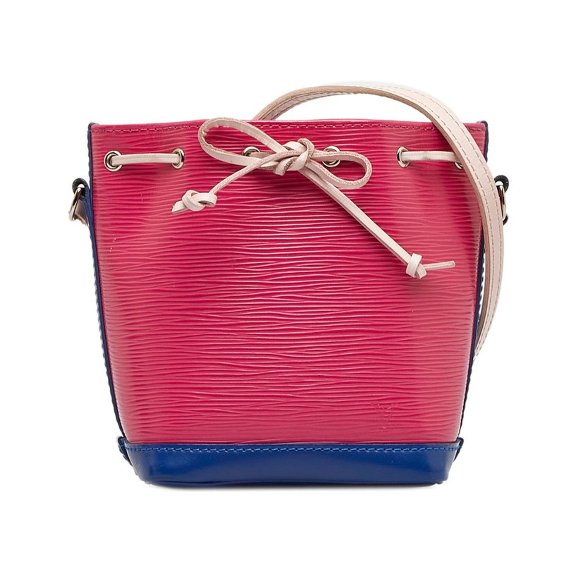 Louis Vuitton Blue Hot Pink Leather Shoulder Bag ()