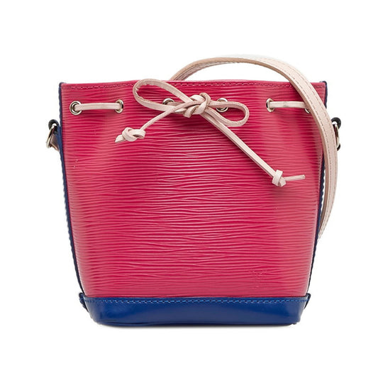 Louis Vuitton Blue Hot Pink Leather Shoulder Bag ()