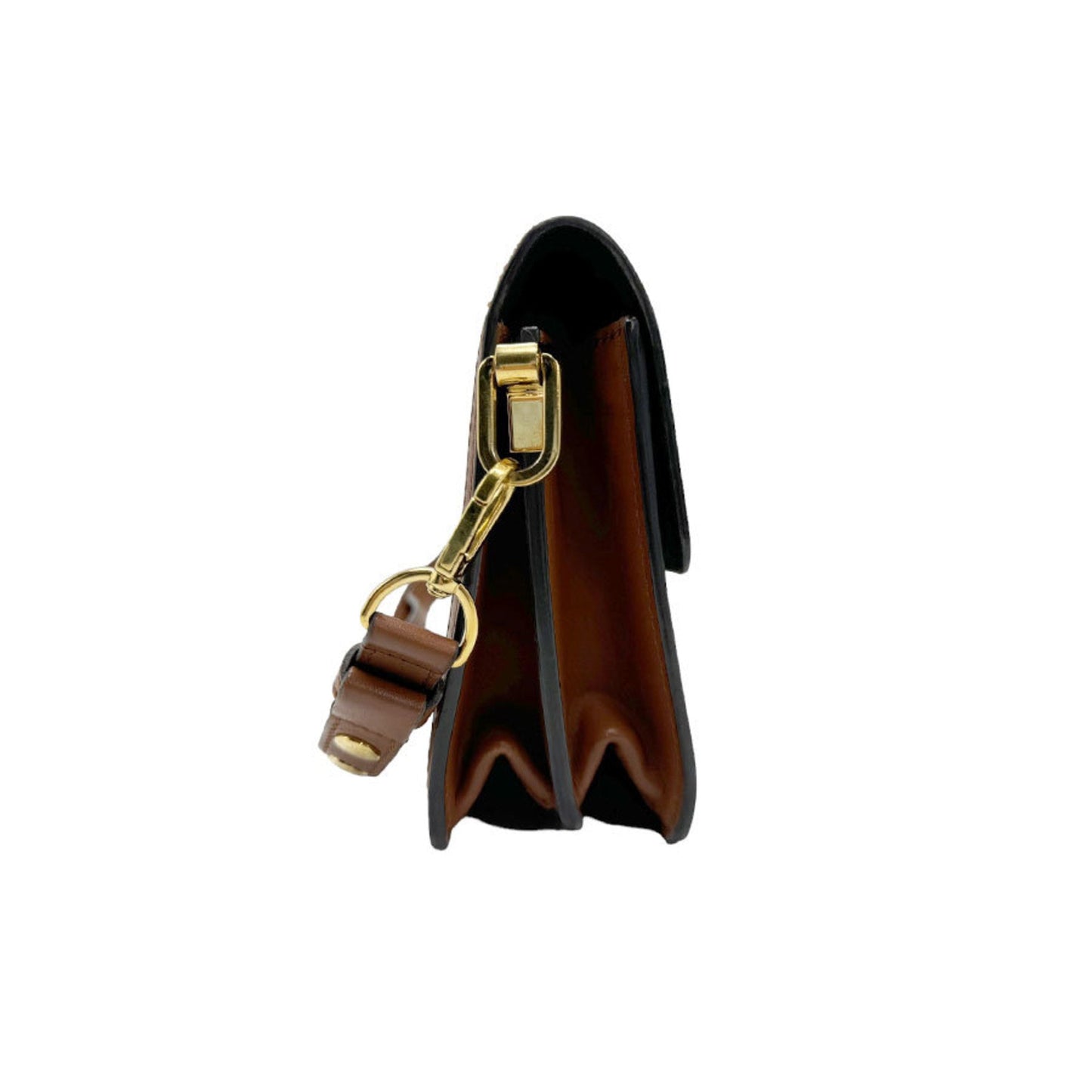 Louis Vuitton Bordeaux Brown White Leather Shoulder Bag