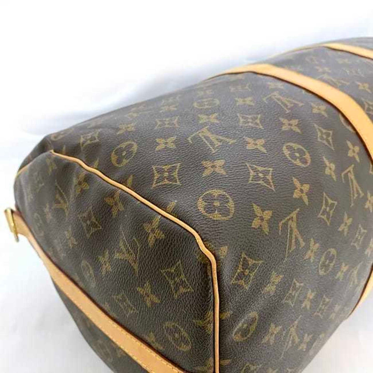 Louis Vuitton Monogram Beige Brown Monogram Monogram Boston Bag Handbag Shoulder Bag