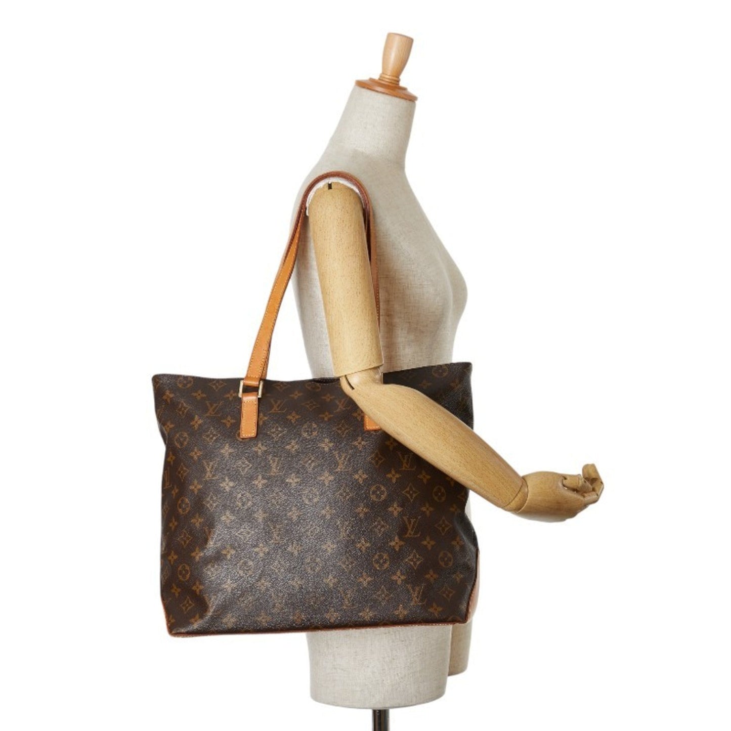 Louis Vuitton Brown Pvc Leather Shoulder Bag Tote Bag