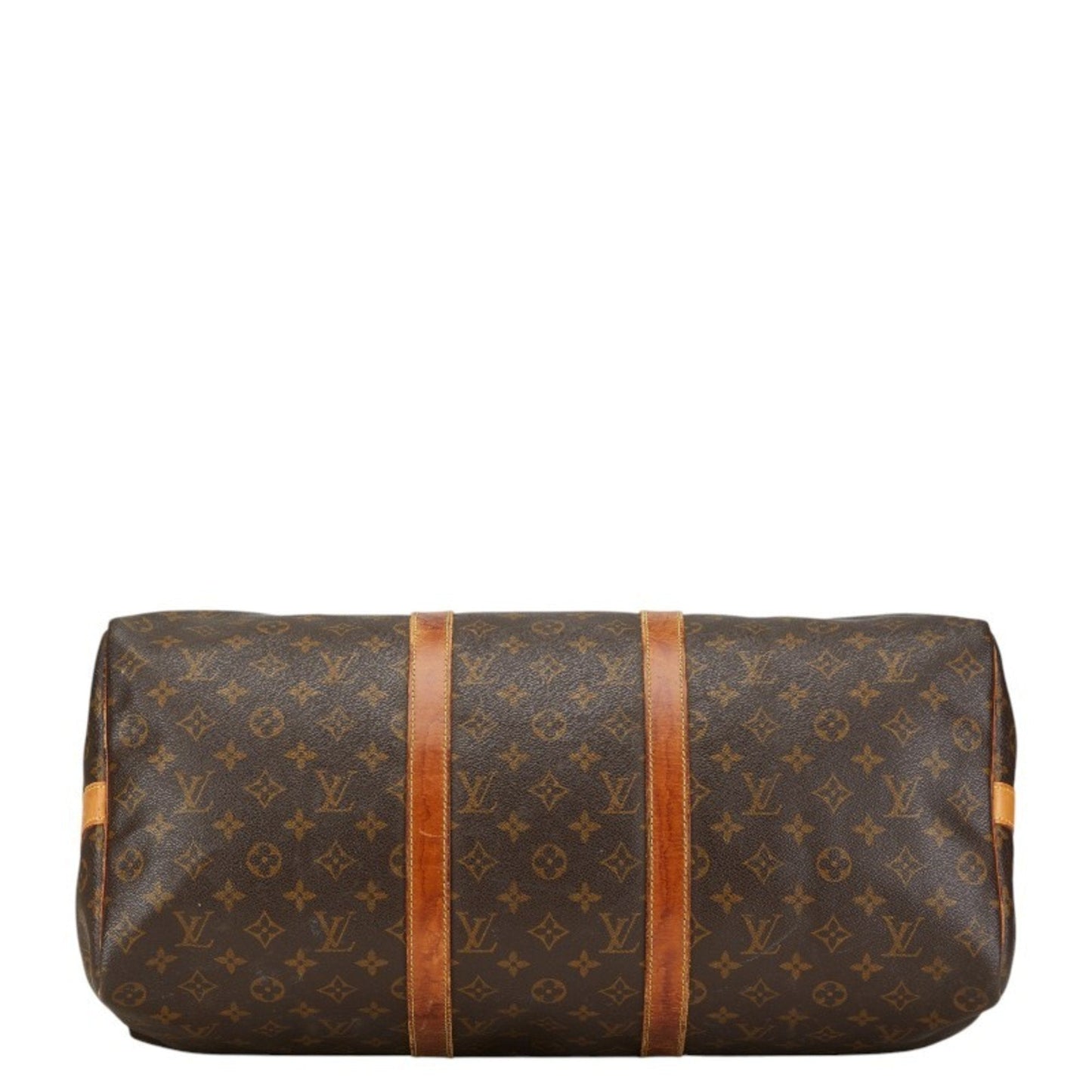 Louis Vuitton Brown Pvc Leather Boston Bag Shoulder Bag