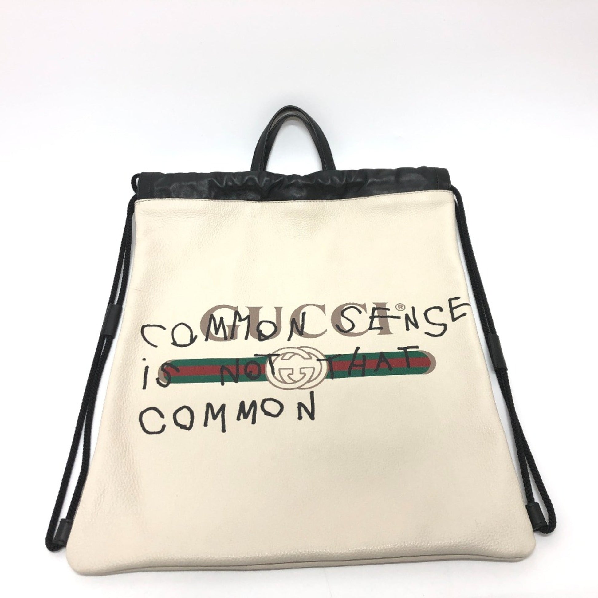 Gucci White Leather Backpack ()