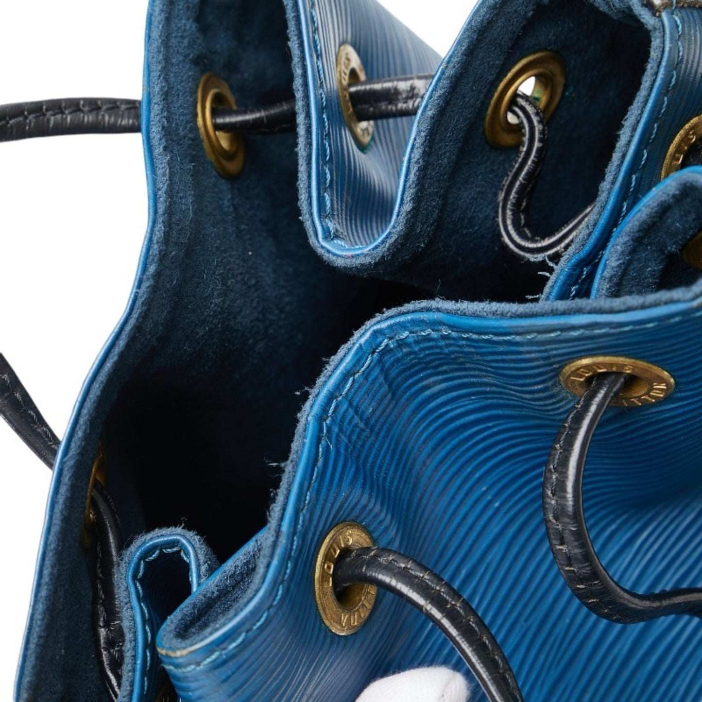 Louis Vuitton Epi Noir Toledo Blue Epi Leather Shoulder Bag