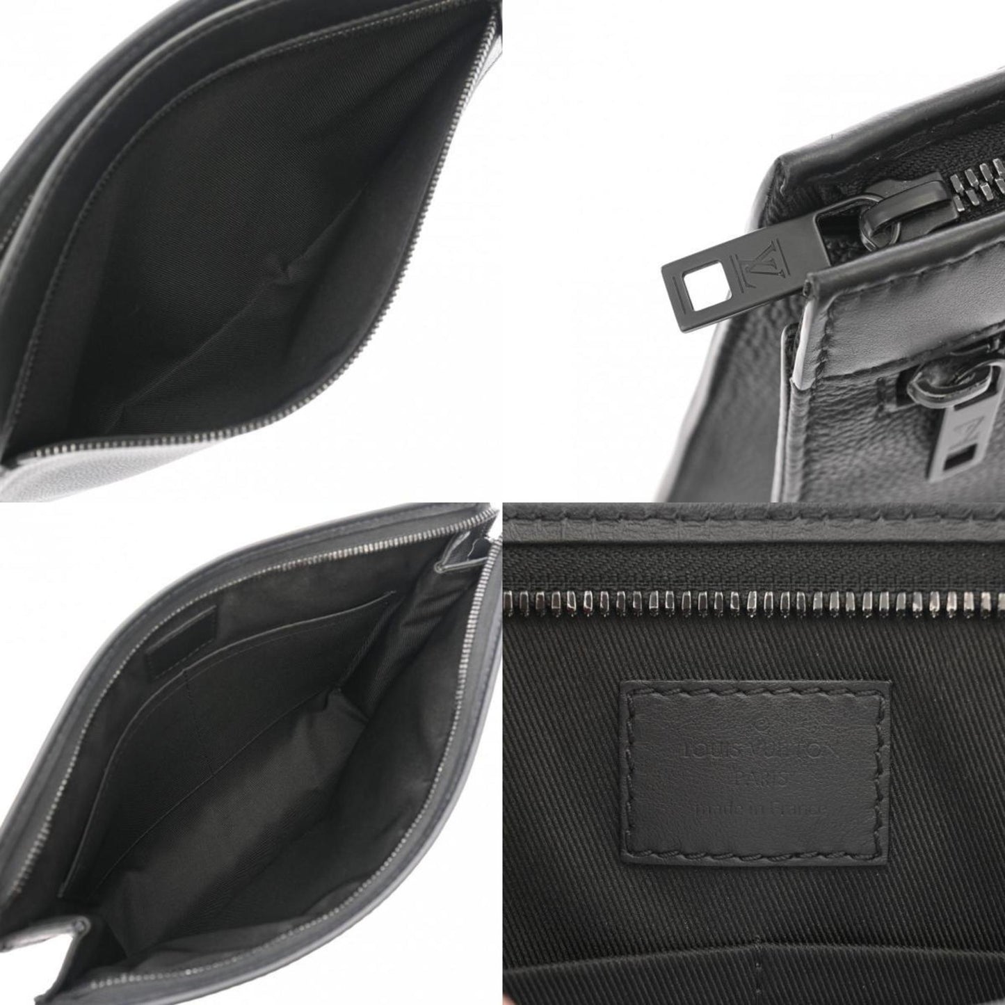 Louis Vuitton Noir Leather Pouch Shoulder Bag