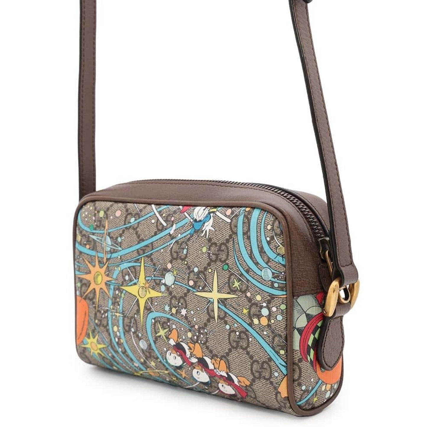Gucci Beige Brown Gg Supreme Leather Shoulder Bag