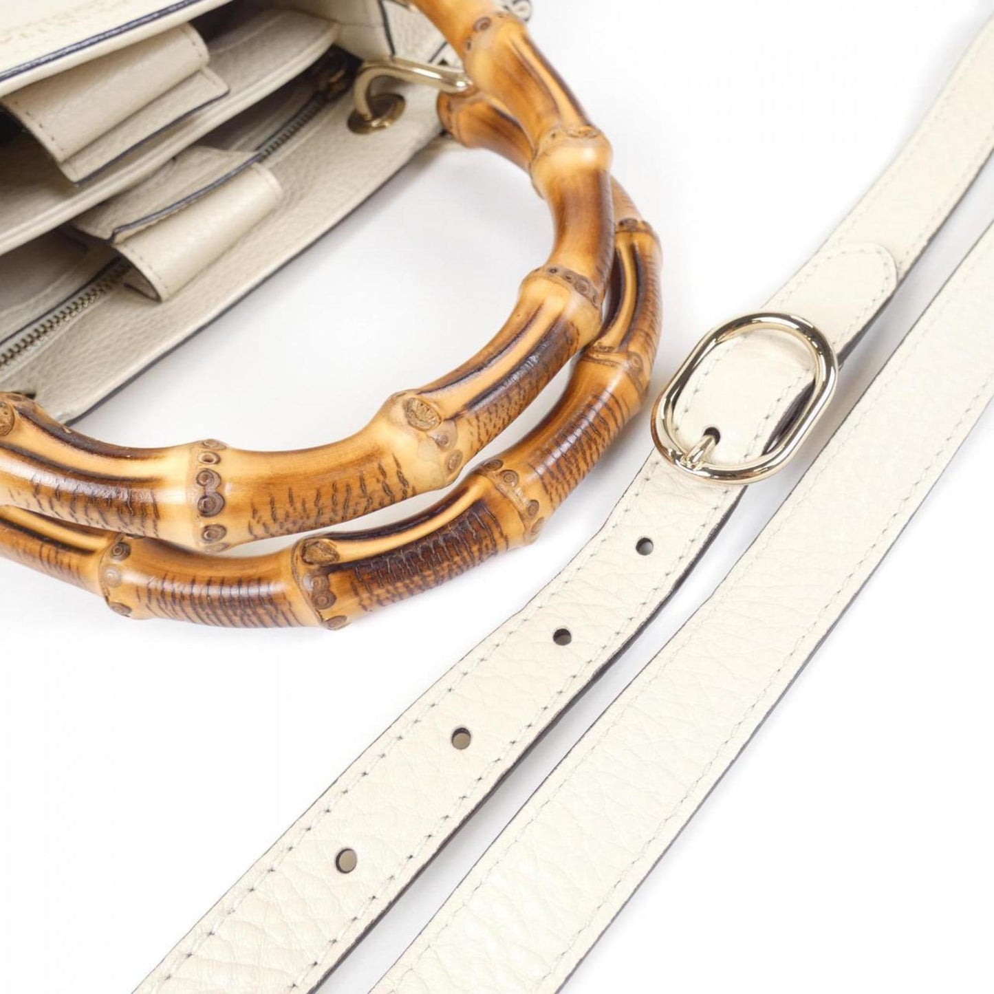 Gucci Off-White Leather Handbag