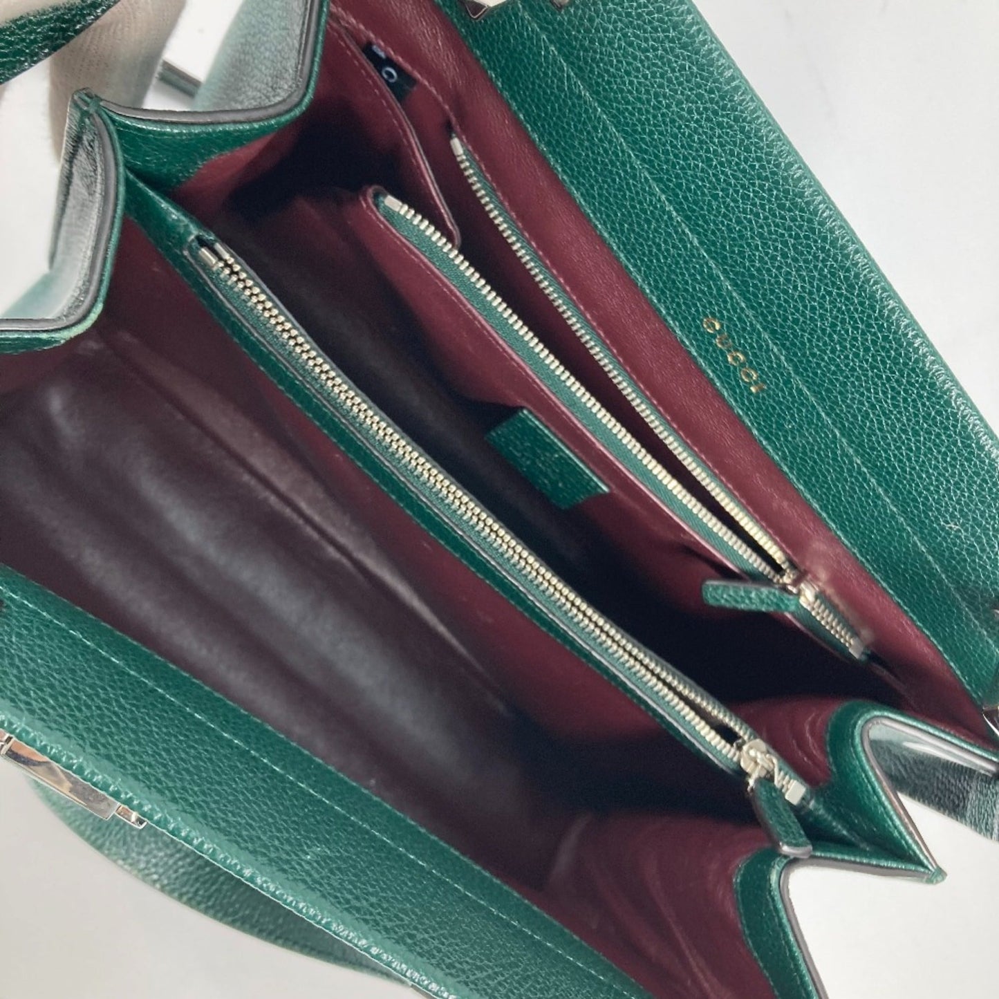 Gucci Green Leather Handbag