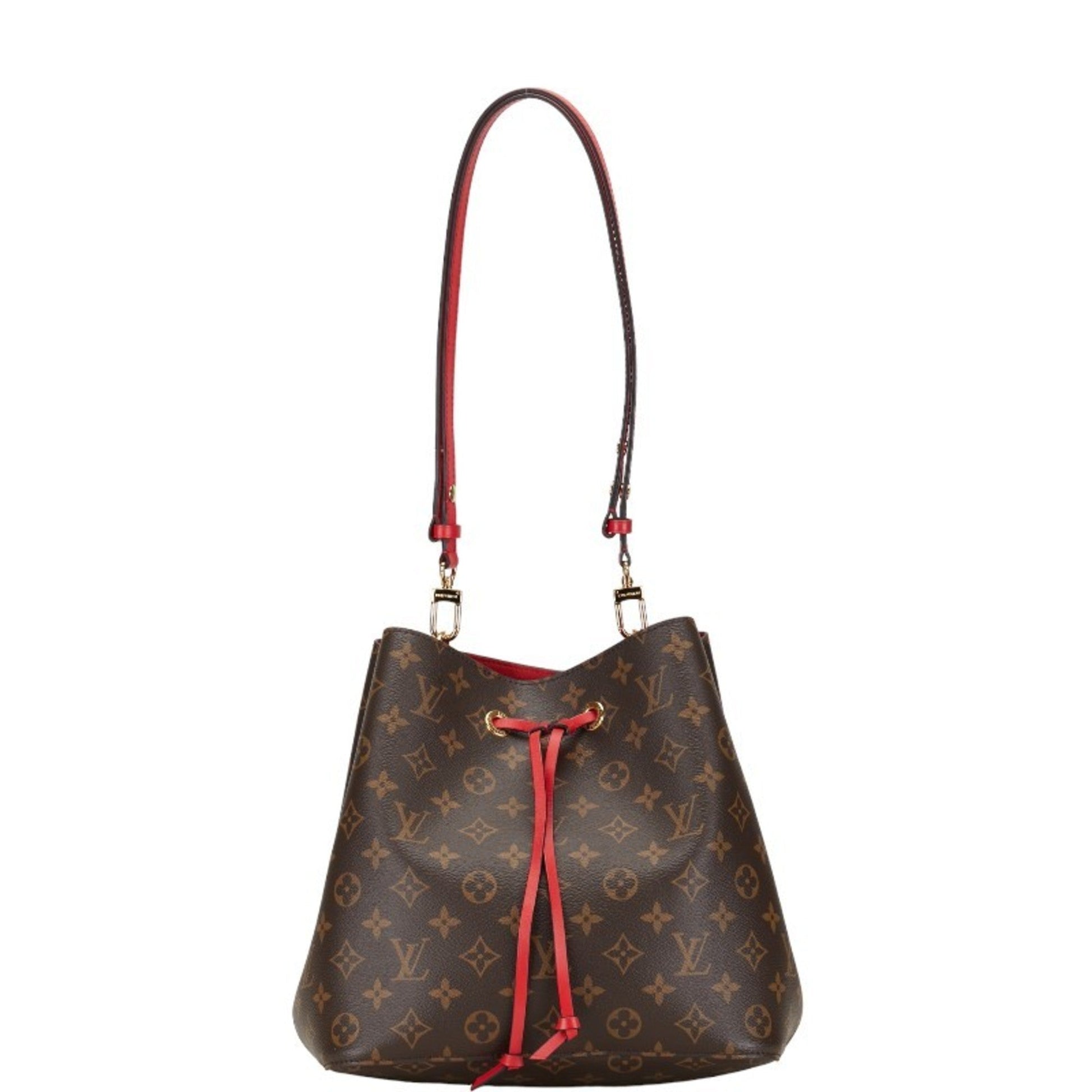 Louis Vuitton Brown Coquelicots Red Color Pvc Leather Shoulder Bag ()