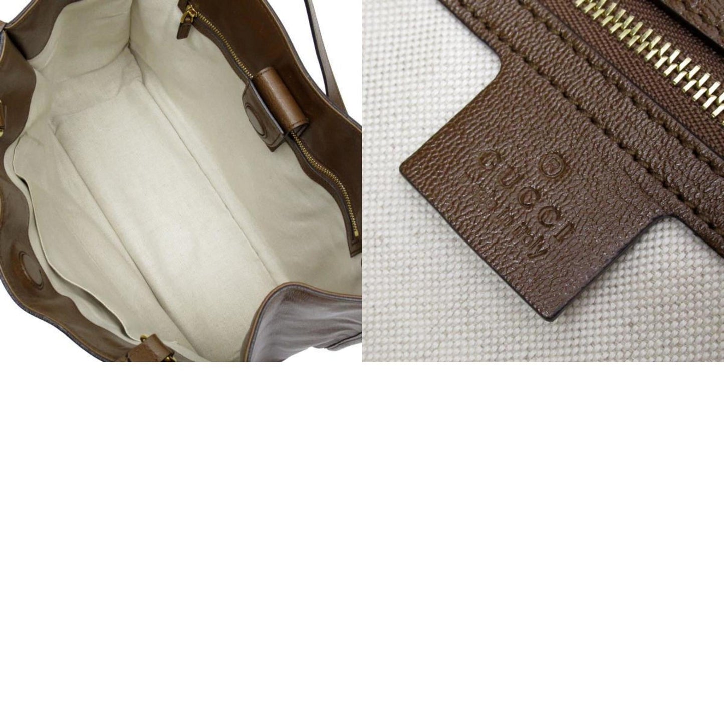 Gucci Brown Leather Shoulder Bag Tote Bag