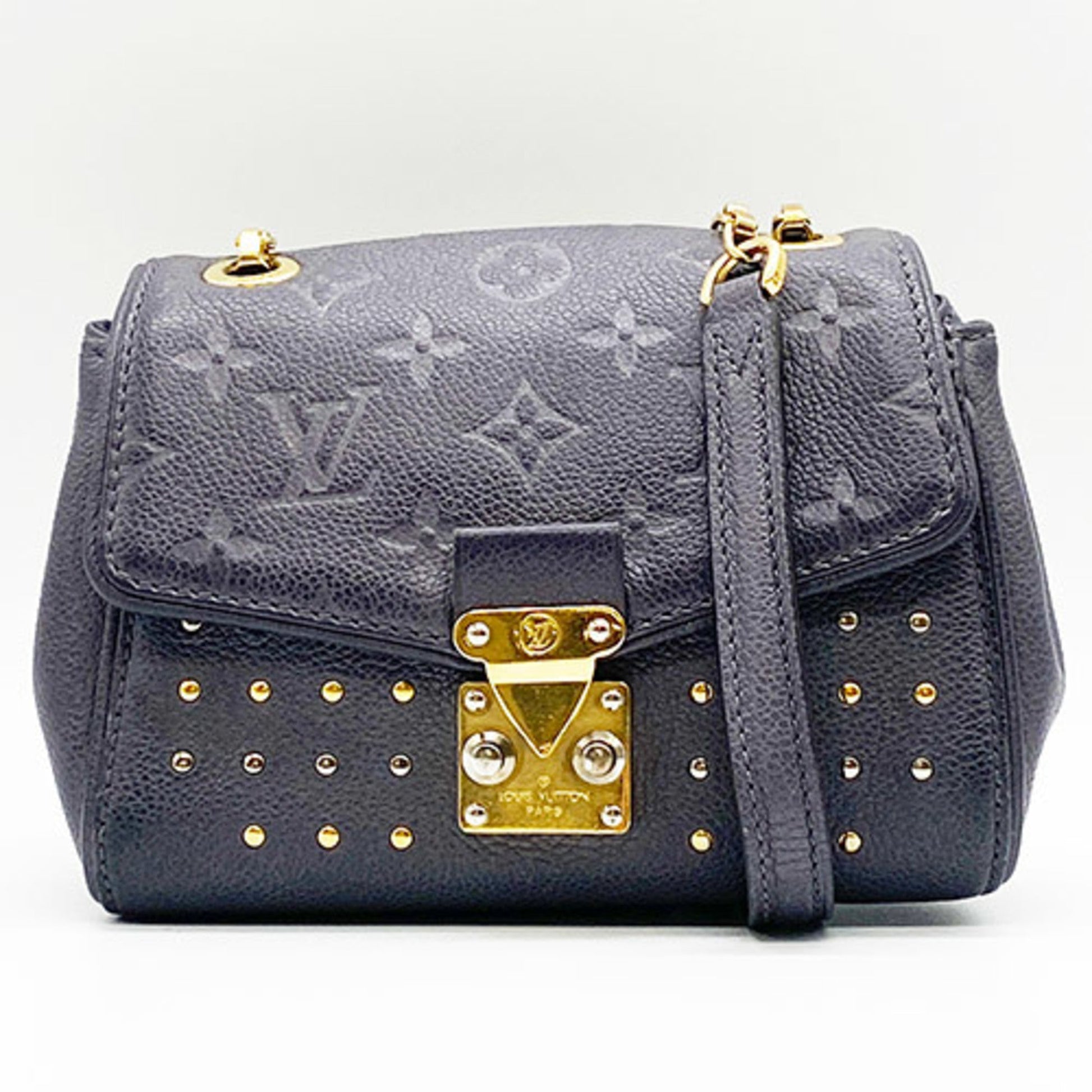 Louis Vuitton Gray Leather Shoulder Bag ()