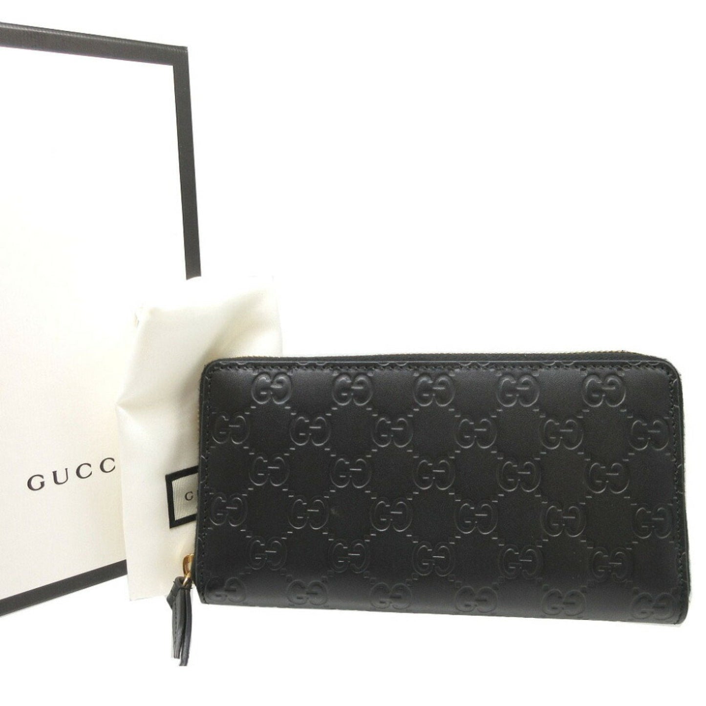 Gucci Black Leather Long Wallet (Bi-Fold)