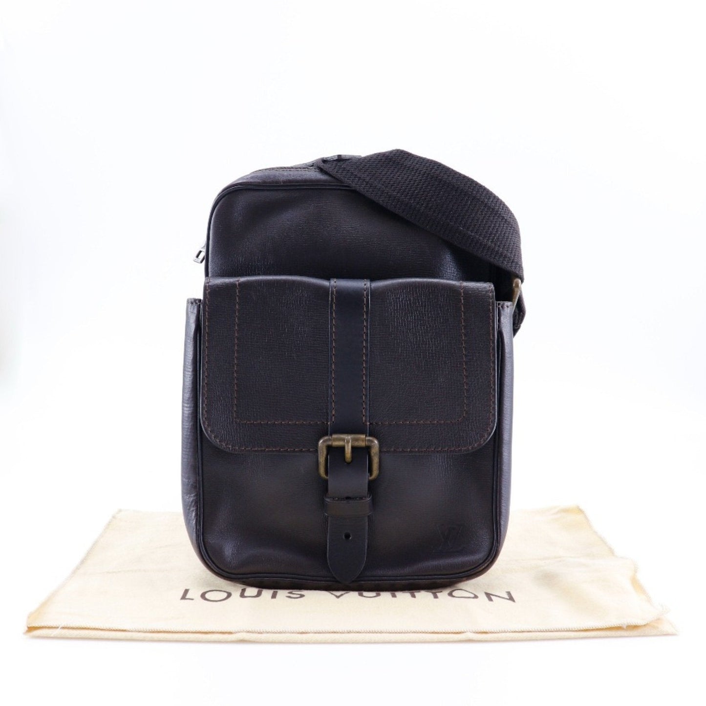 Louis Vuitton Brown Coffee Leather Shoulder Bag