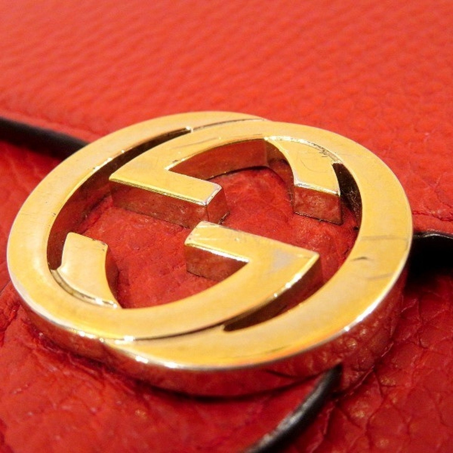 Gucci Red Color Leather Shoulder Bag