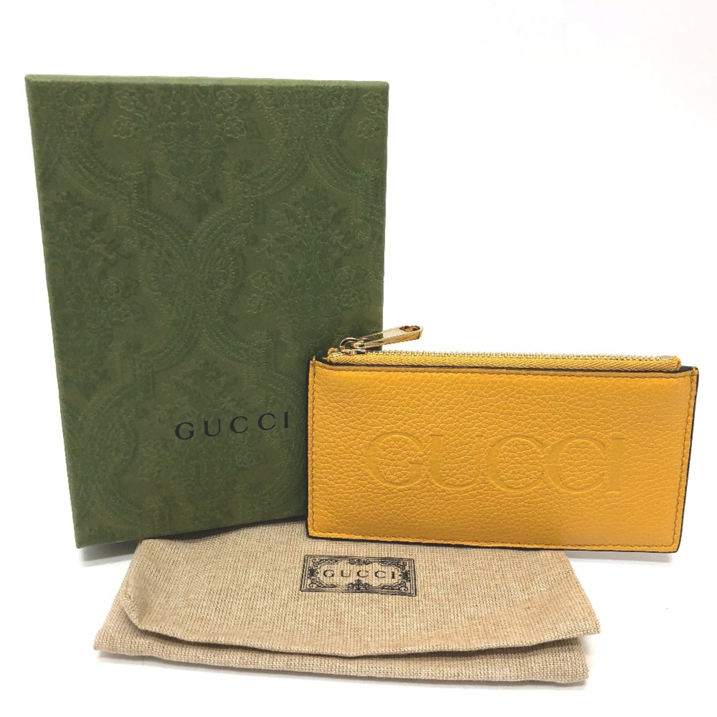 Gucci Yellow Leather Coin Purse/Coin Case