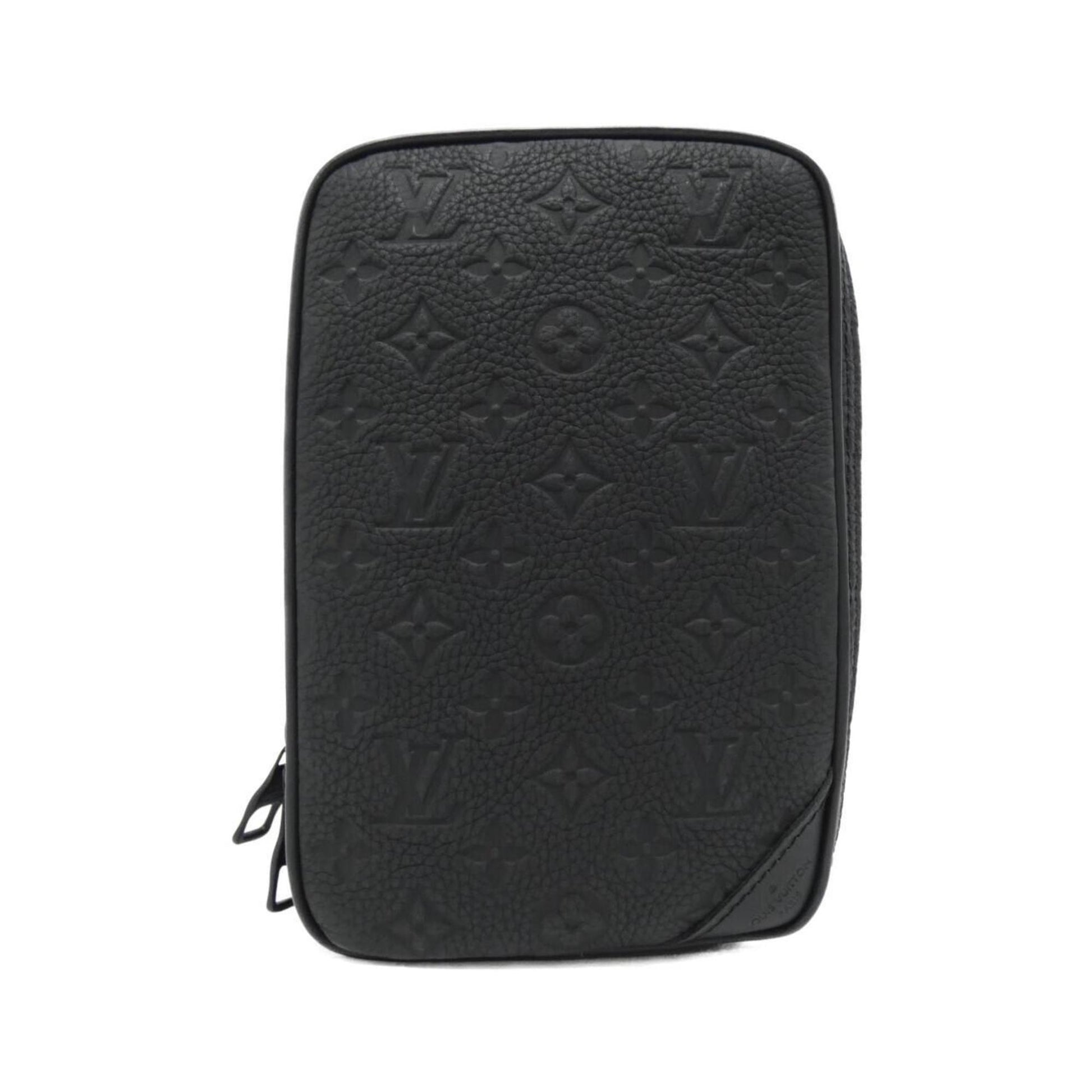 Louis Vuitton Black Leather Shoulder Bag ()