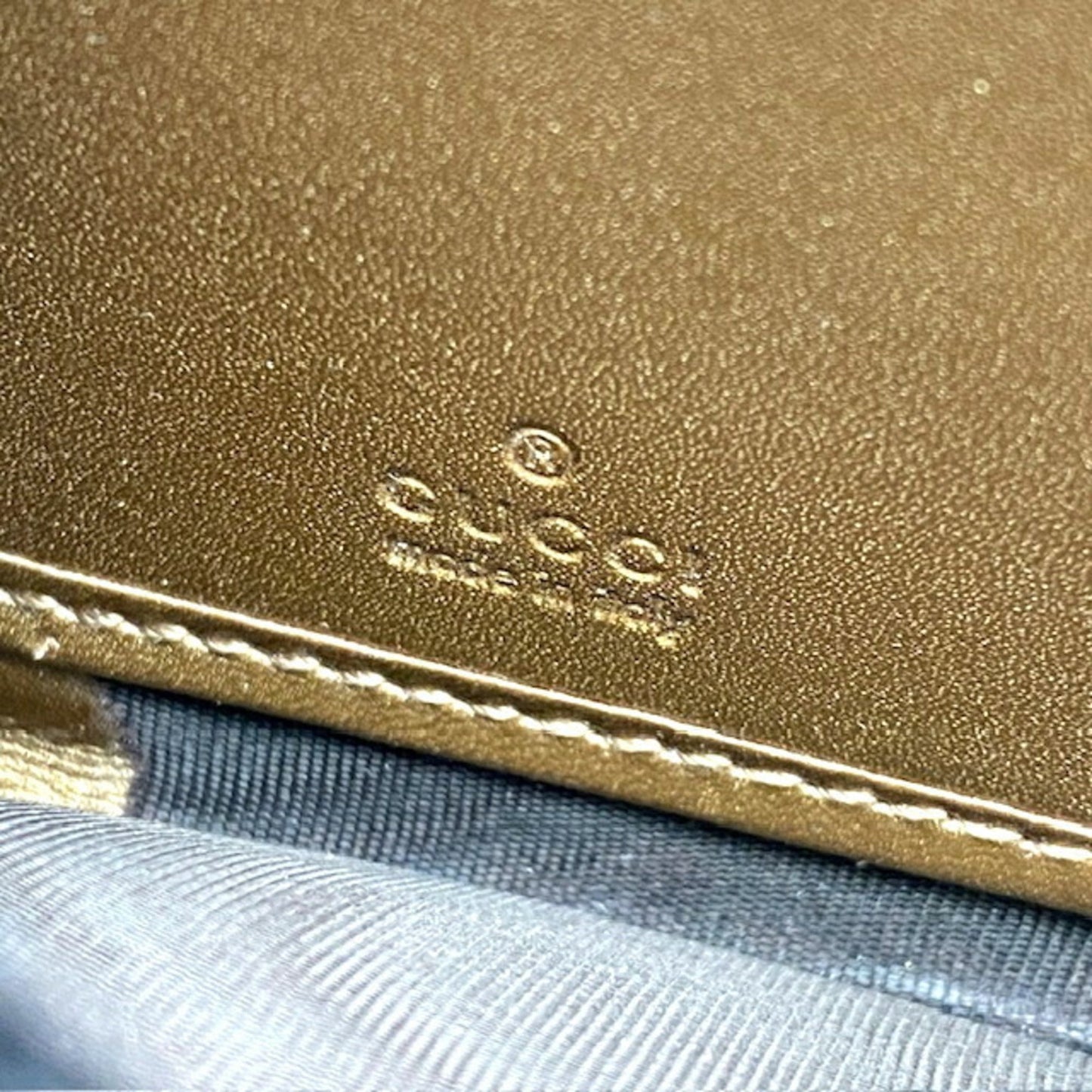 Gucci Gold Long Bill Wallet (Bi-Fold)