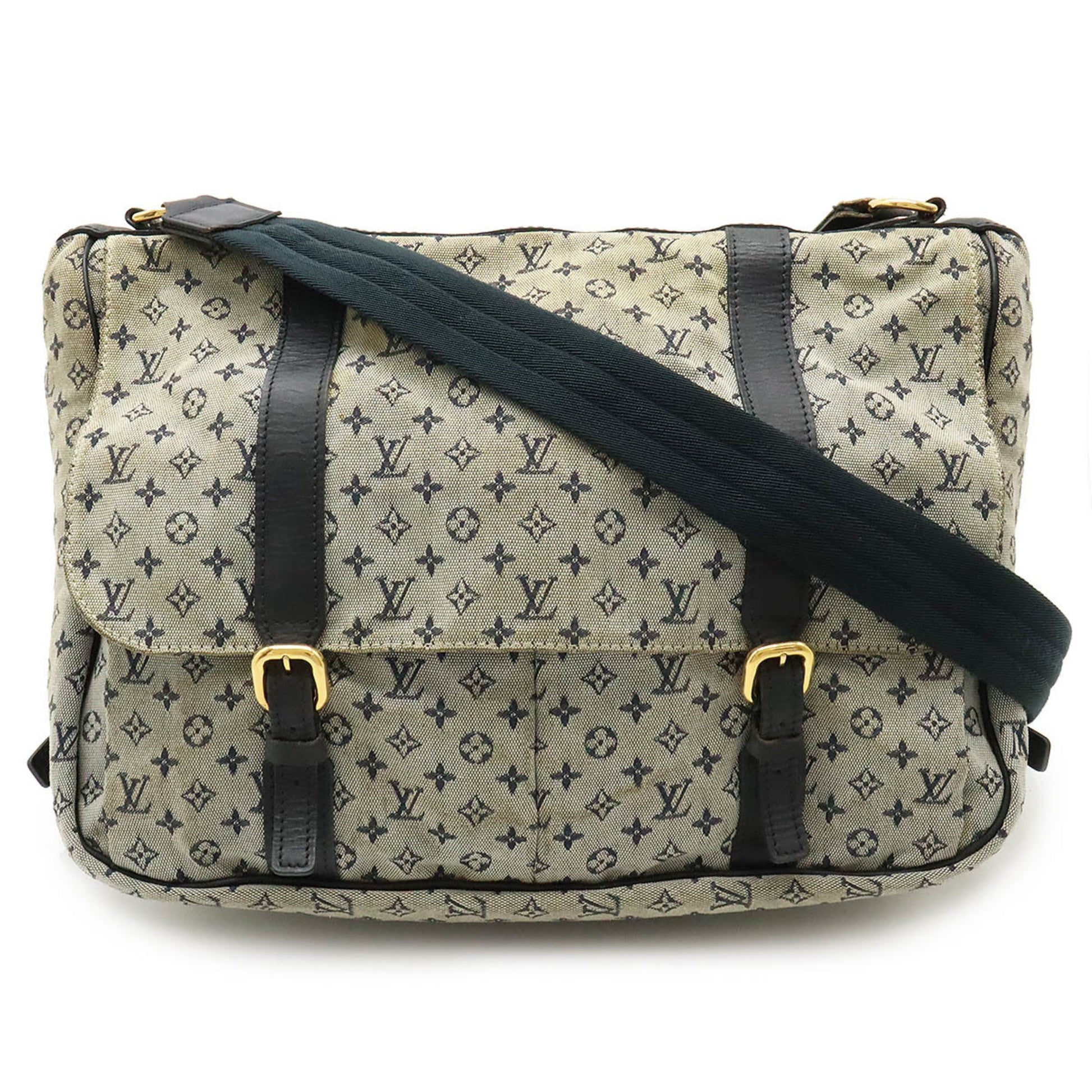 Louis Vuitton Blue Monogram Canvas Shoulder Bag ()
