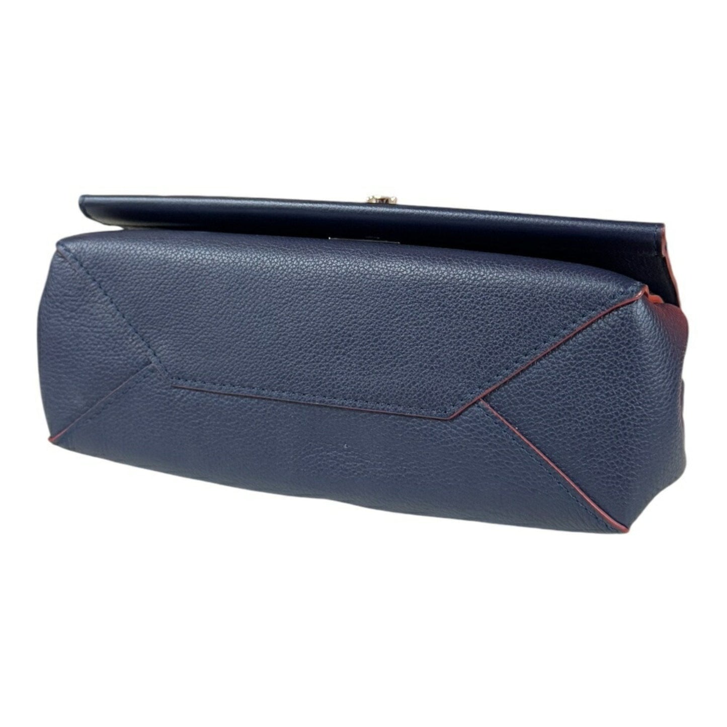 Louis Vuitton Navy Red Color Leather Shoulder Bag