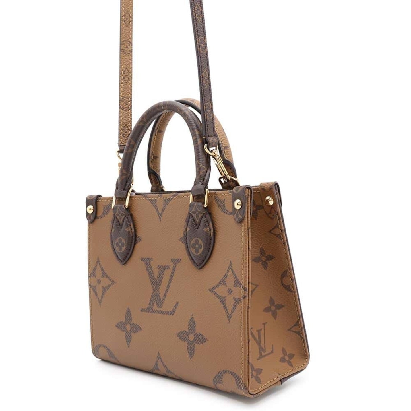 Louis Vuitton Brown Red Color Monogram Reverse Handbag Shoulder Bag