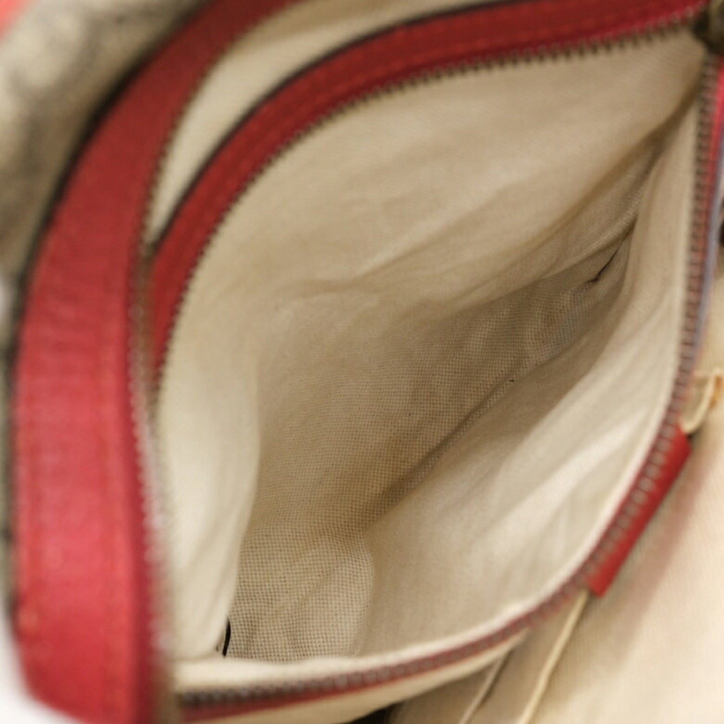 Gucci Beige Pink Red Color Gg Supreme Leather Backpack