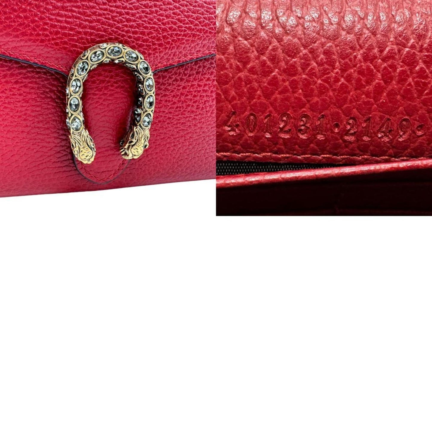 Gucci Red Color Leather Shoulder Bag