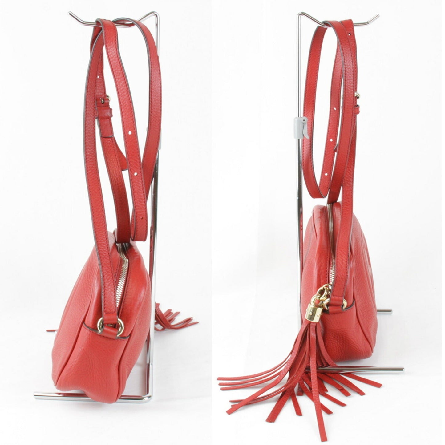 Gucci Red Color Leather Shoulder Bag