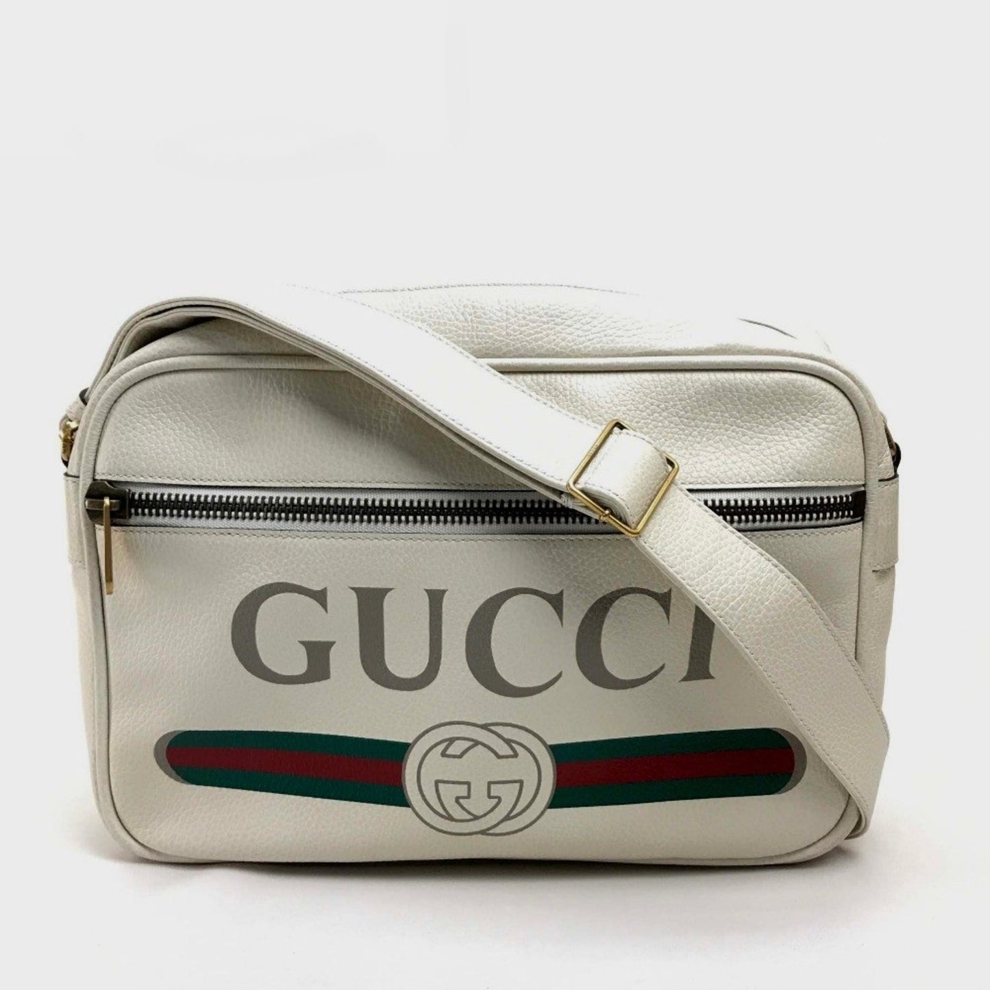 Gucci White Leather Shoulder Bag ()