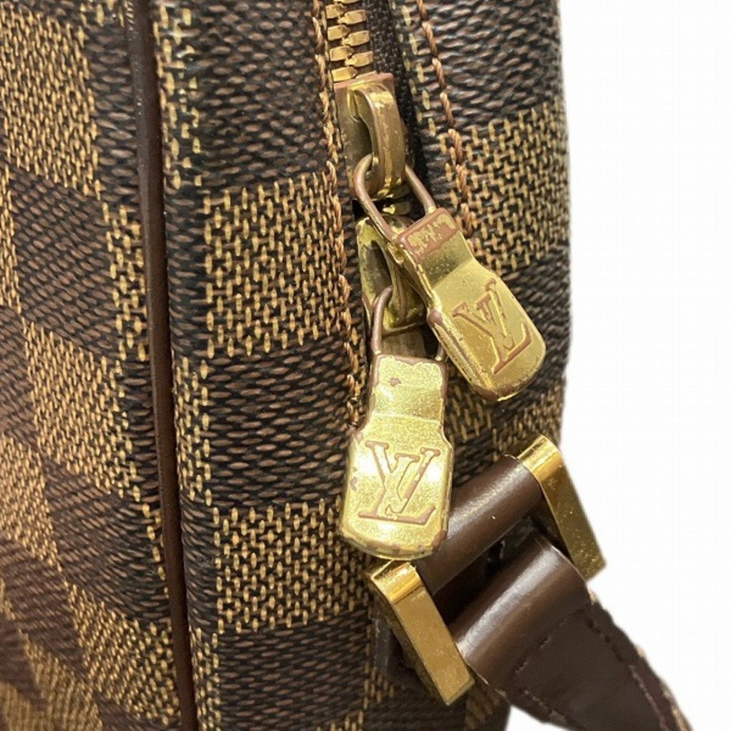 Louis Vuitton Damier Brown Damier Canvas Leather Shoulder Bag