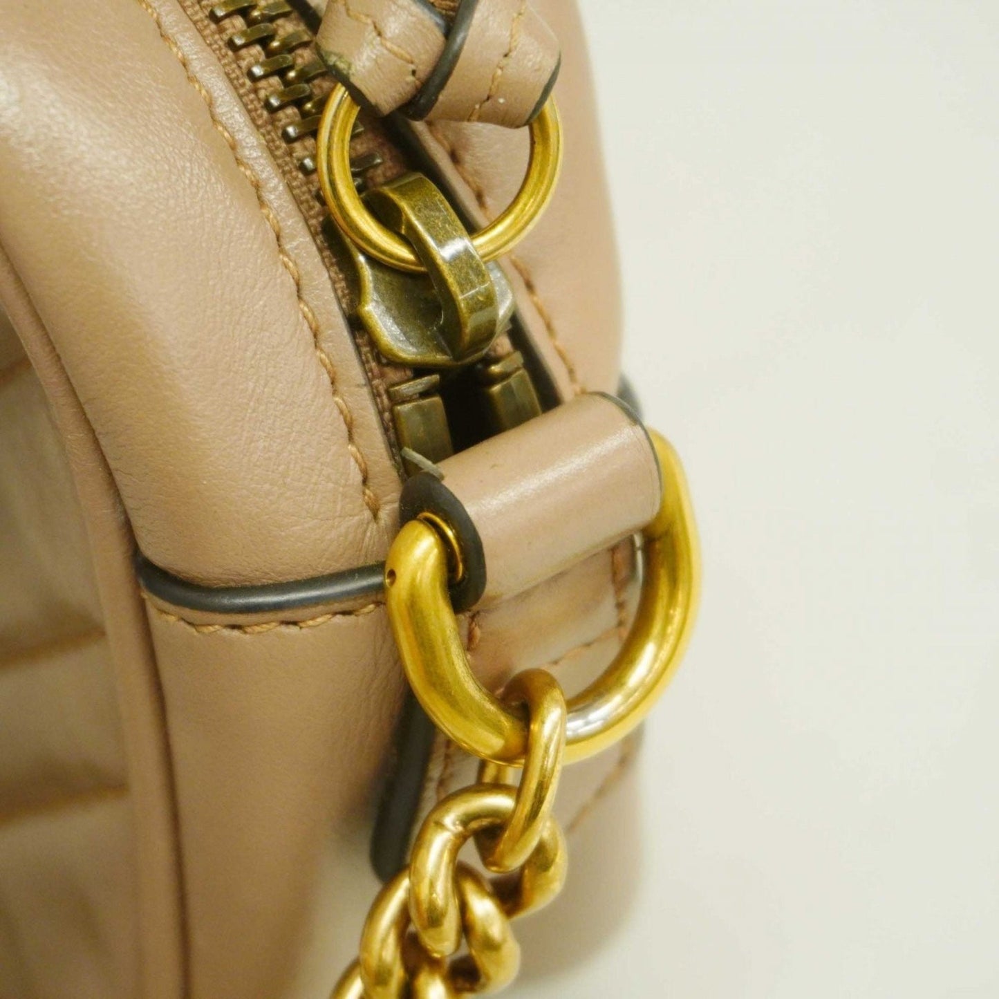 Gucci Light Brown Leather Shoulder Bag
