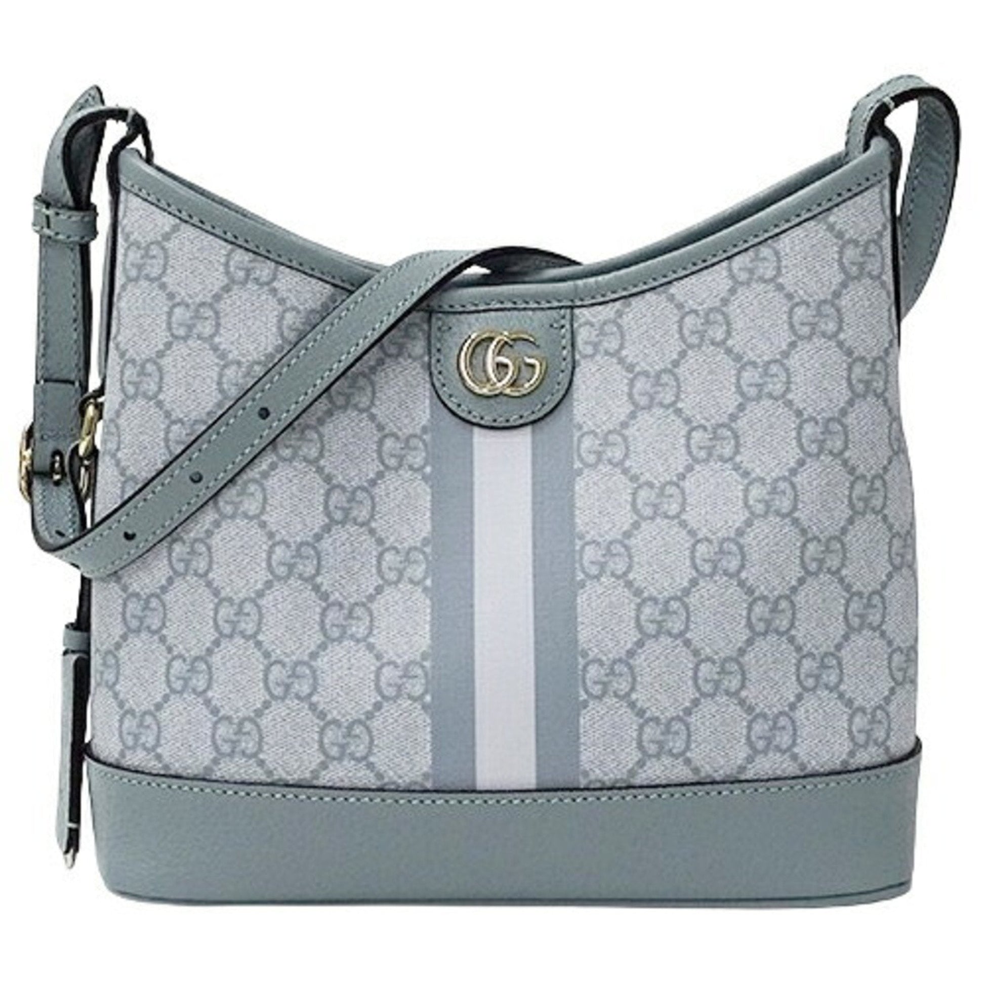Gucci Blue Light Blue Gg Supreme Canvas Shoulder Bag ()
